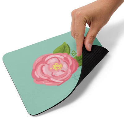 Delta Zeta Truly Mouse Pad, Green showing backing