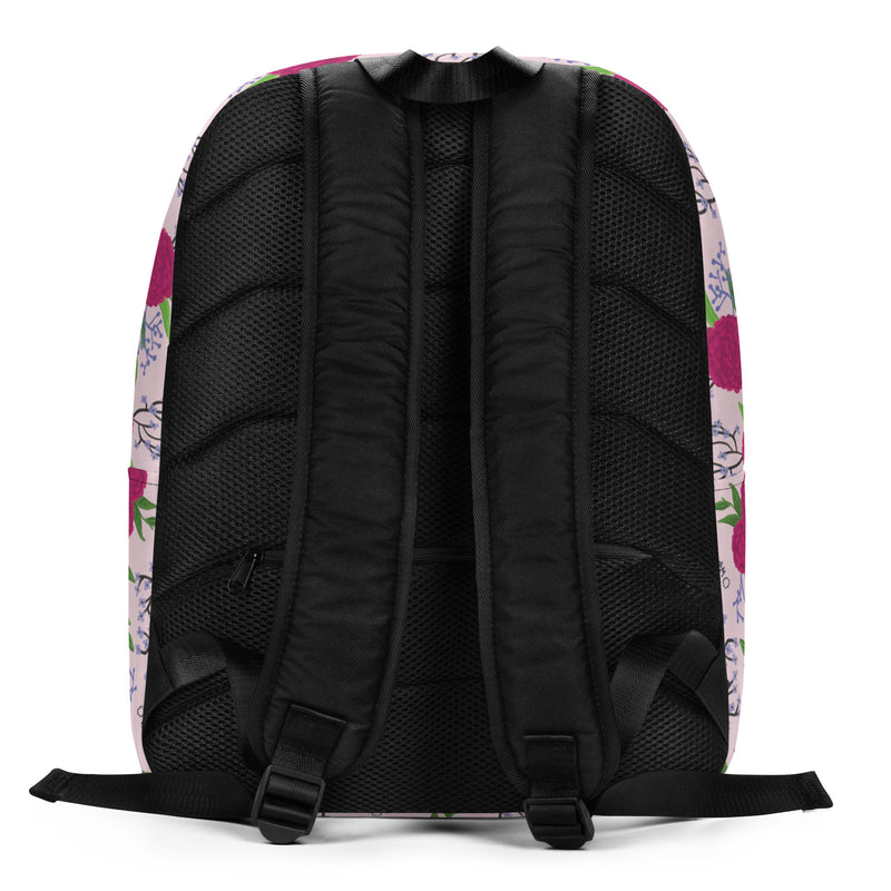 Phi Mu Floral Print Backpack showing back of bag
