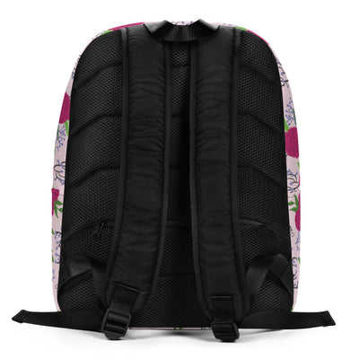 Phi Mu Motto Backpack showing back of bag and adjustiable straps