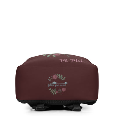 Pi Beta Phi Follow Your Arrow Backpack showing bottom of bag