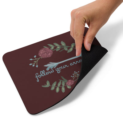 Pi Beta Phi Follow Your Arrow Mouse Pad showing backing