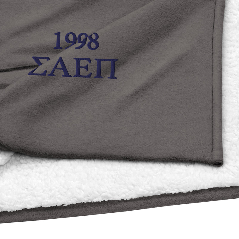 Sigma Alpha Epsilon Pi Greek Letters Sherpa Blanket