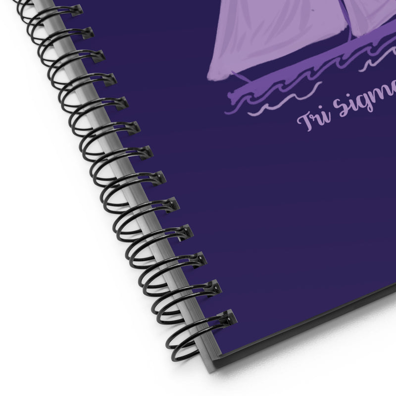 Sigma Kappa Sailboat Spiral Notebook showing product detail
