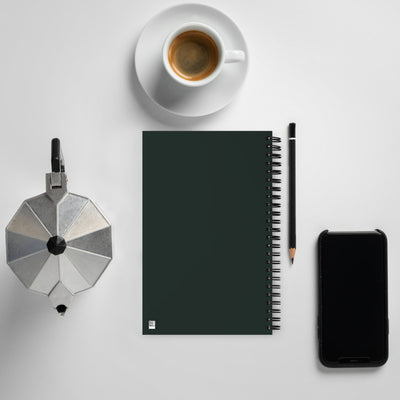Kappa Delta 1897 Spiral Notebook showing dark green back cover
