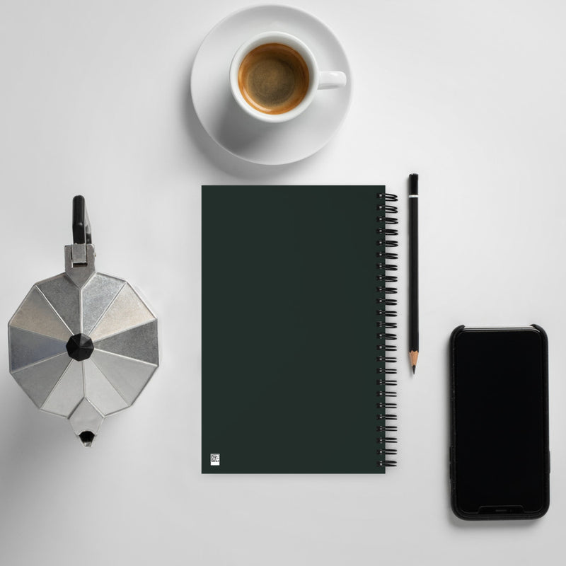 Kappa Delta 1897 Spiral Notebook showing dark green back cover