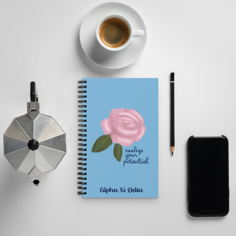 Alpha Xi Delta Realize Your Potential Spiral Notebook