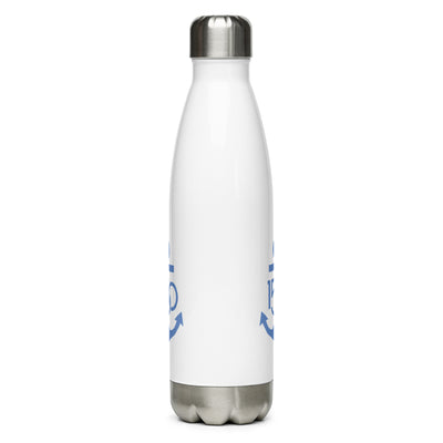 Delta Gamma 150th Anniversary Stainless Steel Water Bottle, Splash Blue showing print on both sides