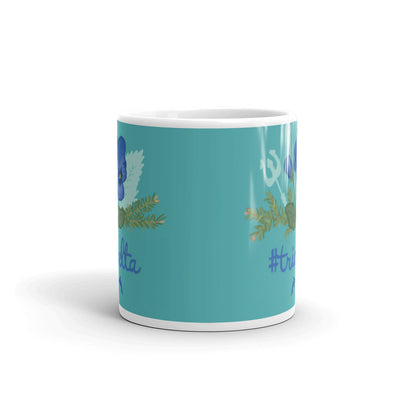 Tri Delta Sorority Mug showing print on both sides of 11 oz mug