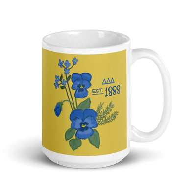 Tri Delta 1888 Sorority Mug in 15 oz size with 1888 design