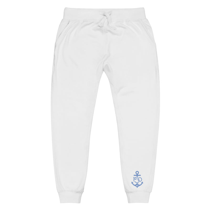 Delta Gamma 150th Anniversary Fleece Sweatpants w Splash Blue Logo shown flat 