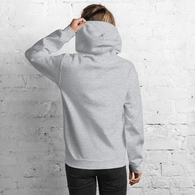 Back of Theta Kite Comfy Hoodie in Athletic Gray