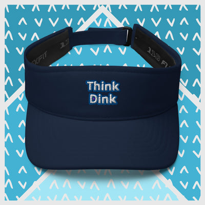 Thinnk Dink embroidered visor in Navy Blue