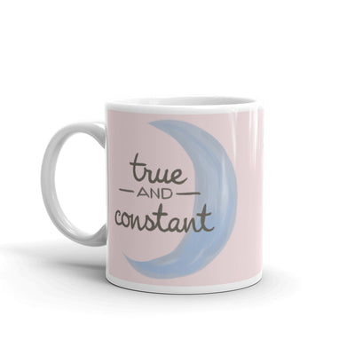 Gamma Phi Beta "True and Constant" Glossy Mug with handle on left