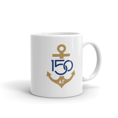Dee Gee 150th Anniversary Design Navy Bronze Mug in 11 oz size 