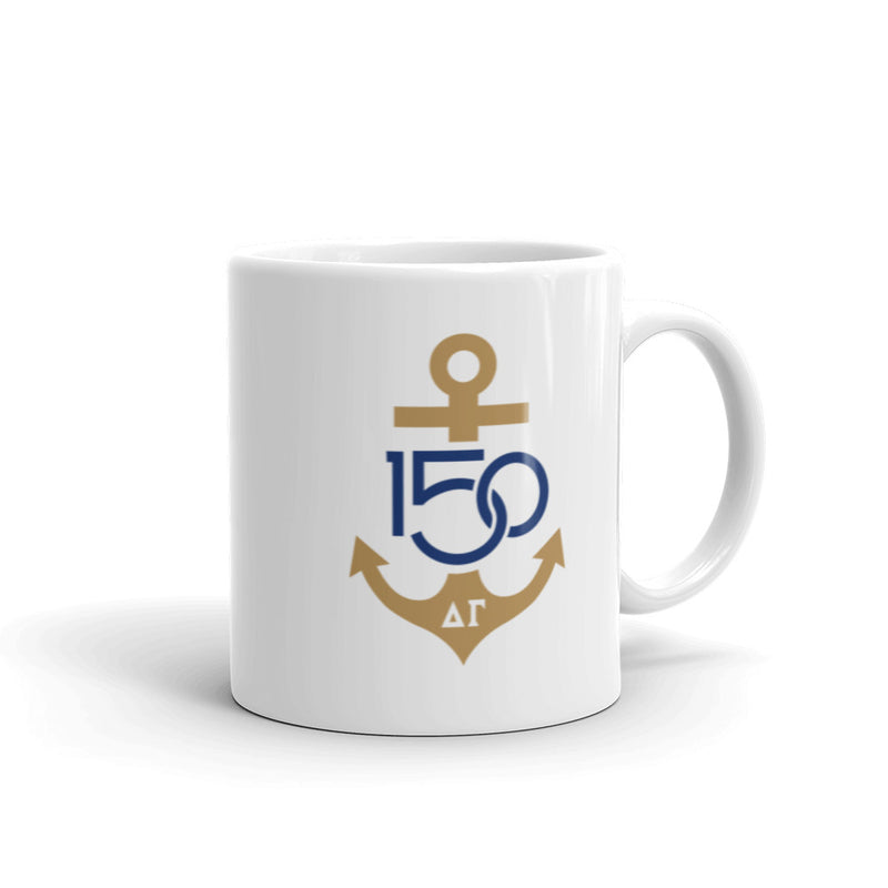 Dee Gee 150th Anniversary Design Navy Bronze Mug in 11 oz size 