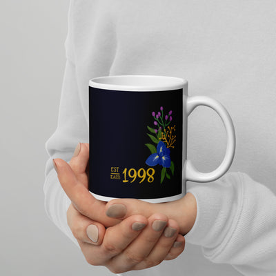 Sigma Alpha Epsilon Pi 1998 Founding Year Mug in woman's hands