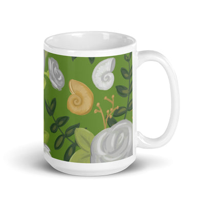 Kappa Delta Floral Pattern Glossy Mug in 15 oz size