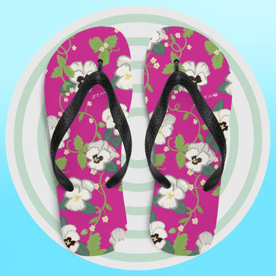 Zeta Tau Alpha Sorority Flip-Flops showing top view