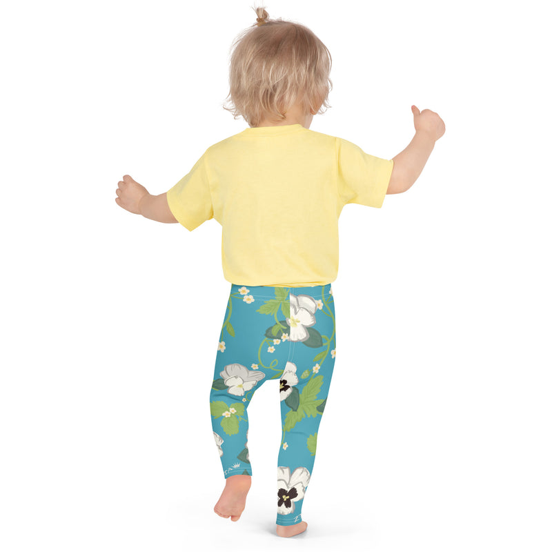 Zeta Tau Alpha White Violet Floral Print Kid&