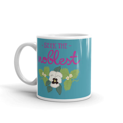 Zeta Tau Alpha Seek the Noblest Motto Mug in 11 oz size in Turquoise 