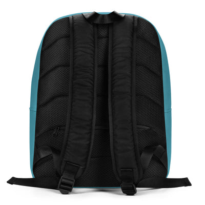 Rear view of the Zeta Tau Alpha Seek The Noblest Motto Turquoise Backpack