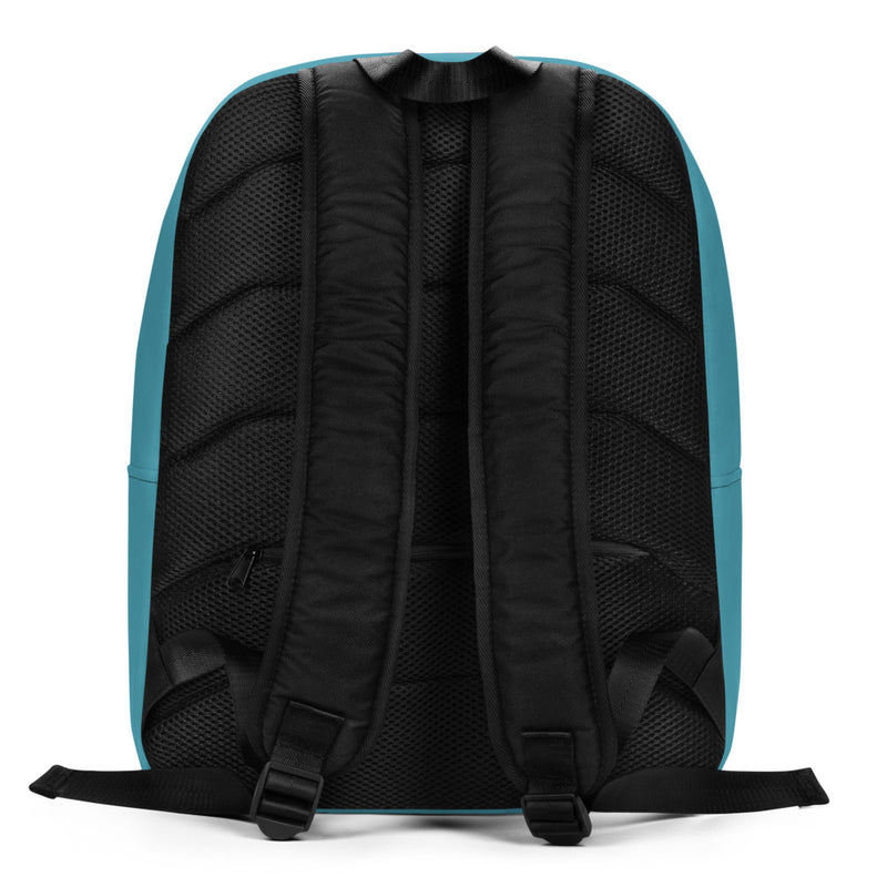 Rear view of the Zeta Tau Alpha Seek The Noblest Motto Turquoise Backpack